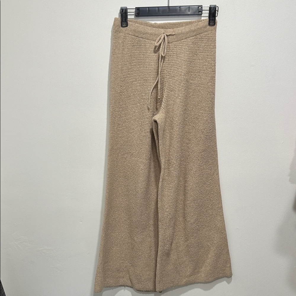 aerie Neutral Tan Knit Waistband Sweater